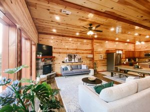 cabin rental living room